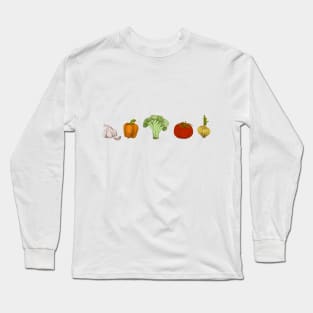 line of vegetables Long Sleeve T-Shirt